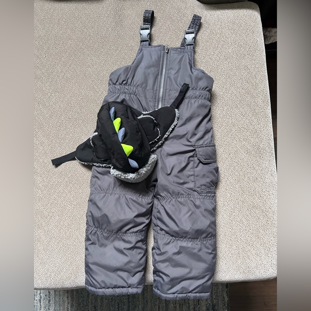 Carter’s gray snow bib